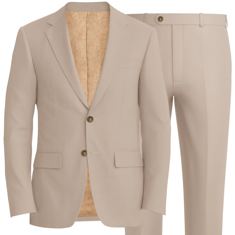 Sand tan suit